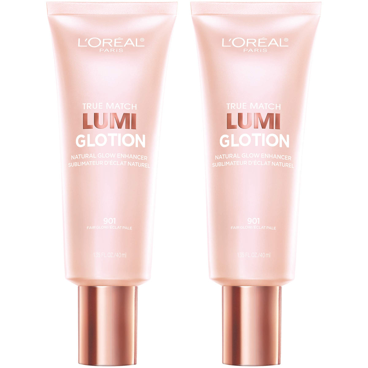 L'Oreal Paris Makeup True Match Lumi Glotion, Natural Glow Enhancer, Illuminator Highlighter, Bronzing Drops For a Sun-Kissed Glow For Face and Body, 902 Light, 1.35 fl oz
