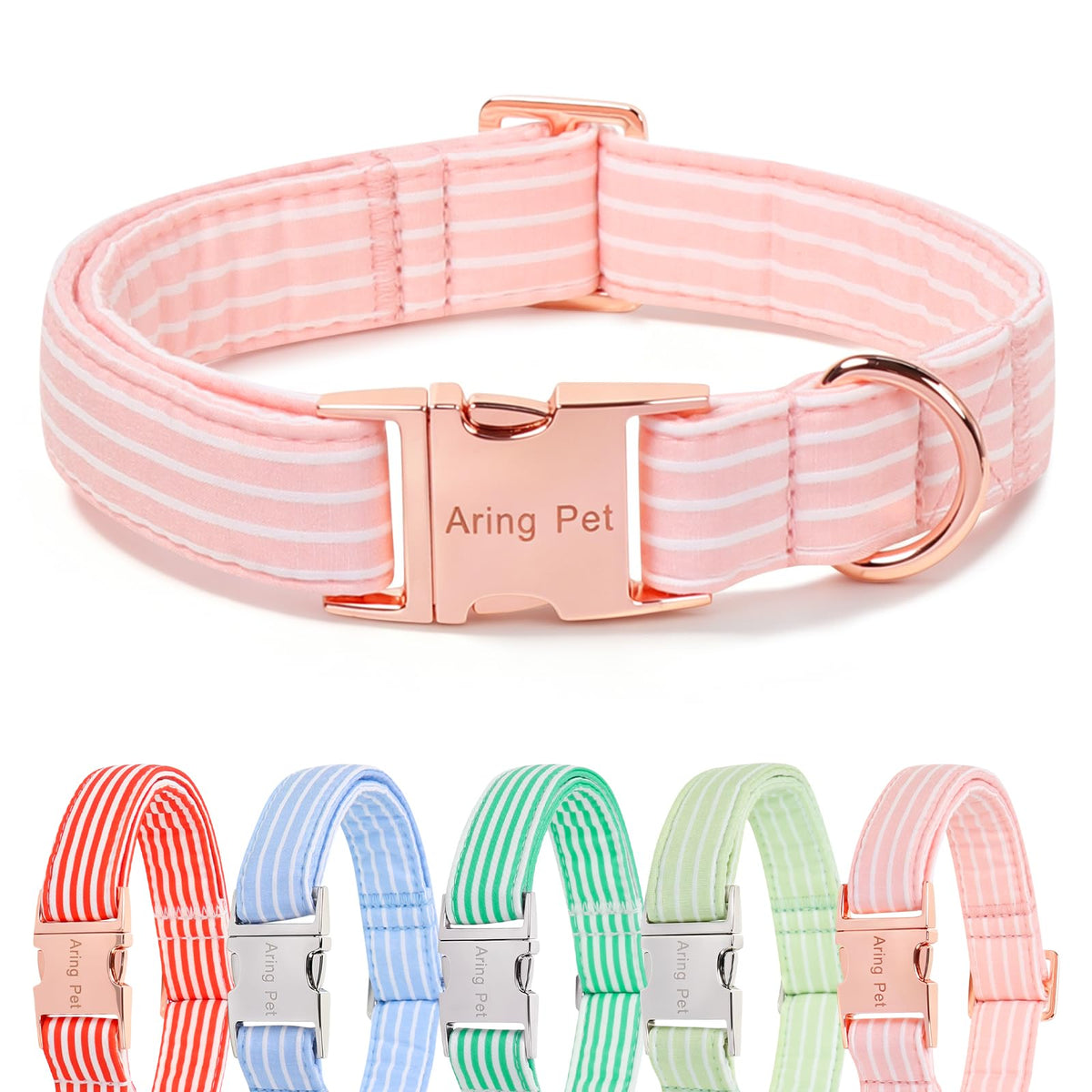 ARING PET Fall Dog Collar-Cotton Maple Leaves Dog Collar for Small Dogs, Adjustable Lightweight Dog Collars with Quick Release Buckle for Small Medium Large Dogs