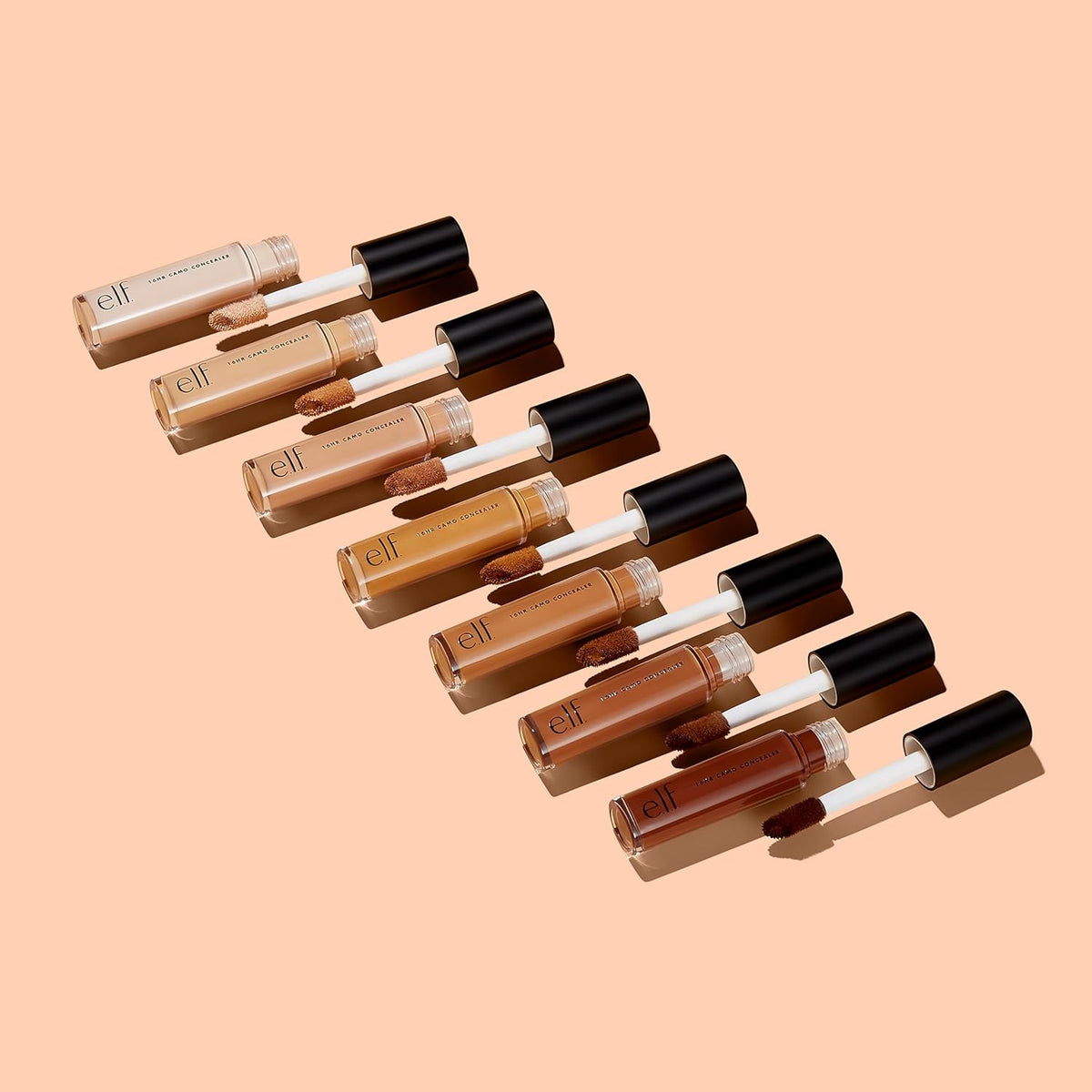 e.l.f. 16HR Camo Concealer, Full Coverage, Matte Finish Under-Eye & Blemish Corrector, Hydrating Formula, 16-Hour Crease-Resistant Wear, Deep Chestnut