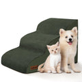 Aodisman Dog Stairs for Small Dogs and Cats,3-Step Pet Ramp for Bed & Couch | 15.7" H Non-Slip Sturdy Dog Steps with Curved Ramp for Senior,Short-Legged Dogs,Puppy and Cats to Reach Sofa or Chair,Grey