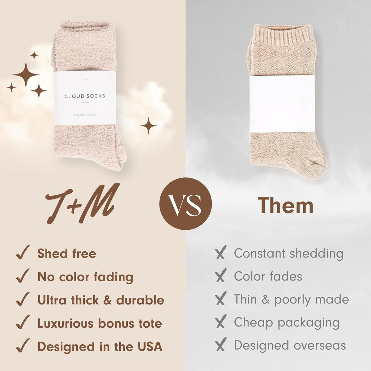 Unboxme Gifts Warm & Cozy Ultra-Luxe Cloud Sock, Gift for Women & Men