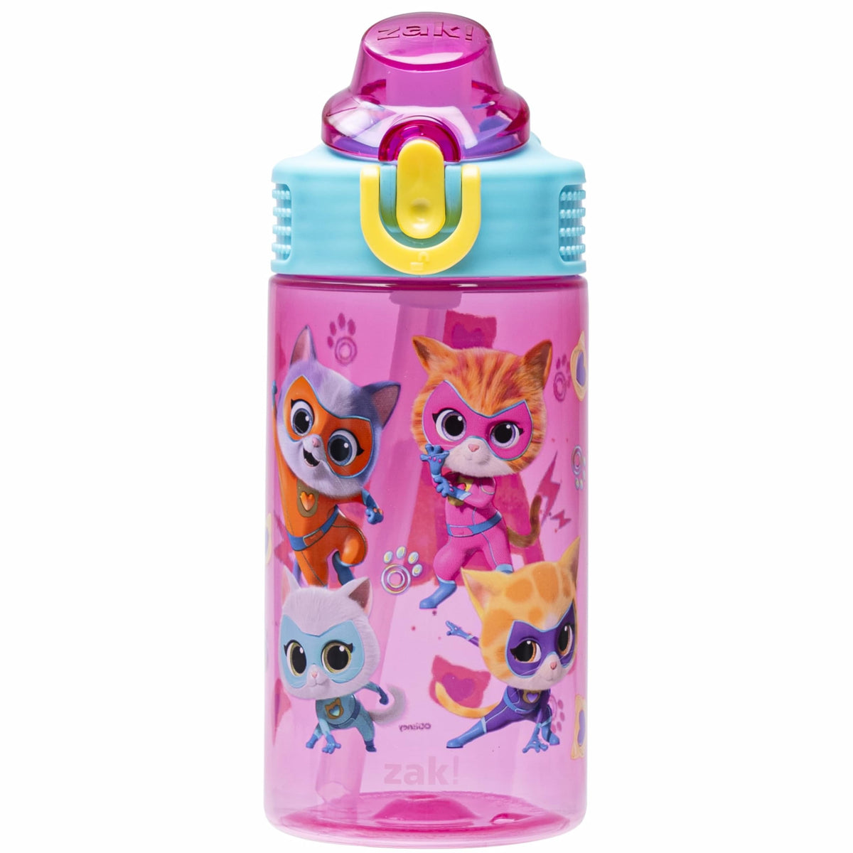 Zak Designs Sanrio Hello Kitty Sage 16oz Leak-Proof Straw Kids Water Bottle | BPA Free, Durable Plastic, Cupholder Friendly, Dishwasher Safe, Easy to Clean, Lid Lock, Handle, For School, Home, Travel
