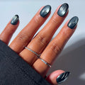 Glamnetic Halloween Press On Nails, Short Almond Glossy, Ghost Besties