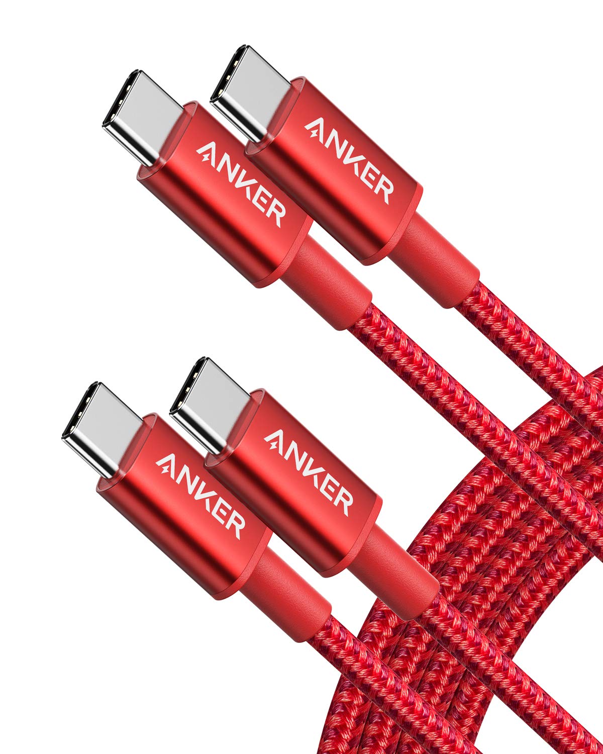 Anker USB C to USB C Cable, 60W Fast Charging Cable (2-Pack, 6 ft, Black)