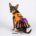 Fitwarm Halloween Pumpkin Dog Dress, Funny Dog Halloween Costumes, Doggy Clothes for Small Dogs Girl, Pet Apparel, Orange, Black, Purple, Small