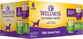 Wellness Complete Health Pate Variety Pack Adult Canned Wet Dog Food, Wholesome Grains, Natural, 12.5 oz, Pack of 6 Cans