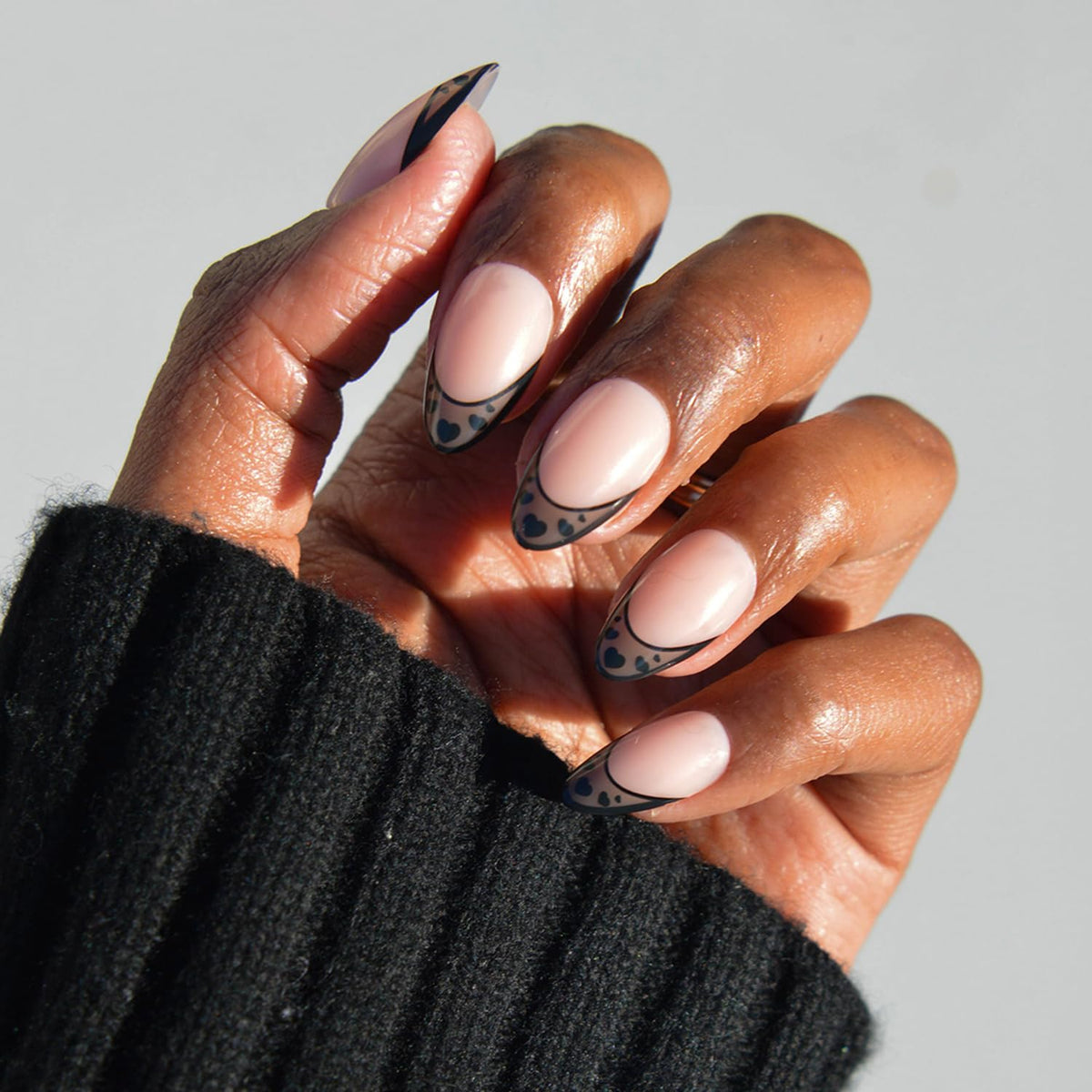 Glamnetic Halloween Press On Nails, Short Almond Glossy, Ghost Besties
