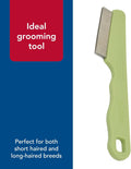 Coastal Pet Safari Double Row Comb - Helps Dry Skin - For Flea Prevention and Detection in Pets with Short and Long Hair