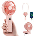 SWEETFULL Handheld Portable Fan, 5000mAh Rechargeable Battery, 6 Speed Wind, LED Digital Display, Foldable Electric Personal Mini Travel Fan with Backup Power, Summer Essentials Gifts for Women Girl