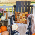 Fall Outdoor Pillow Covers 18x18,Plaid Pumpkin Maple Leaf Decoration