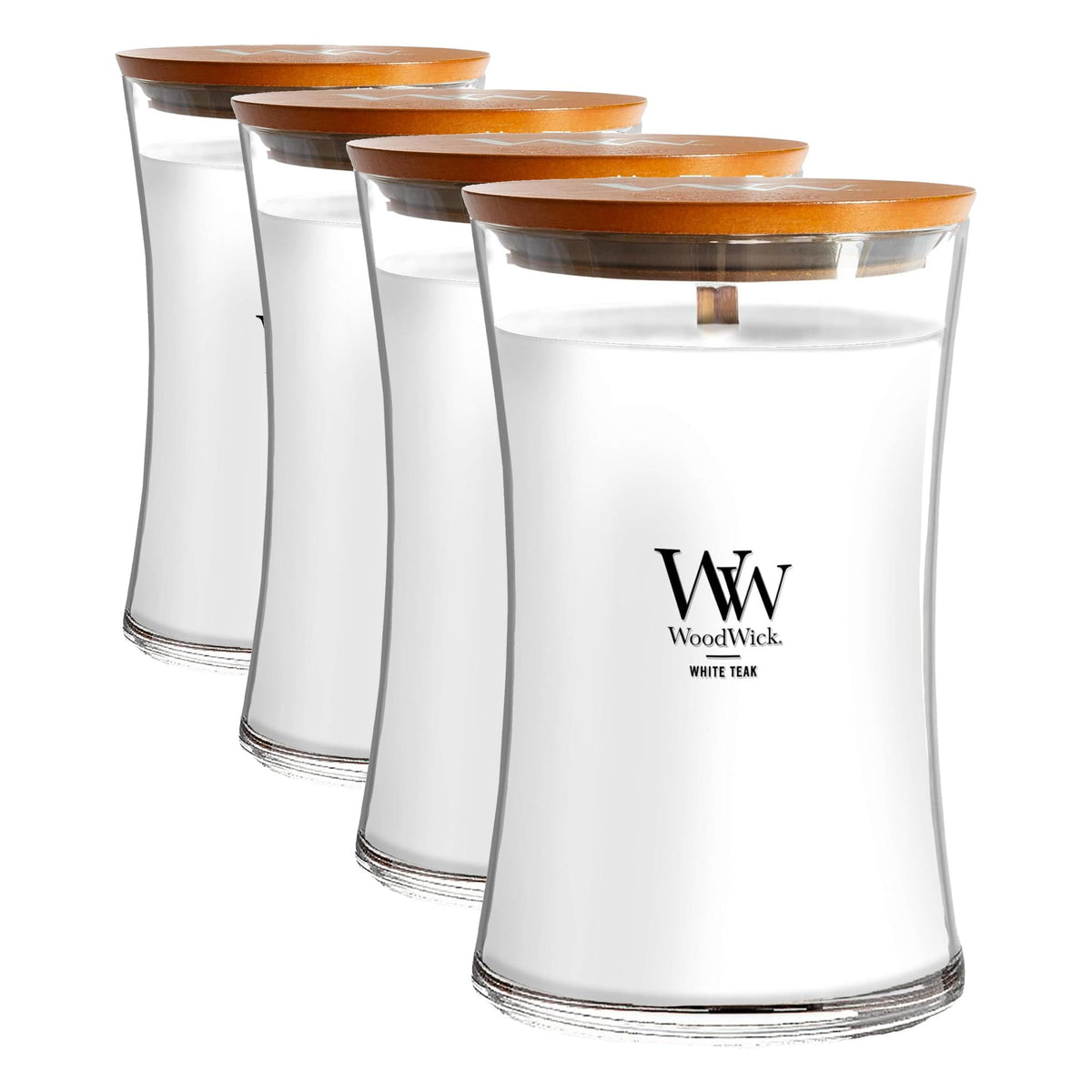 WoodWick Fireside Holiday Candle Gifts for Women and Men, 9.7 oz Medium Hourglass Candle with Crackling Wick
