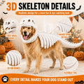 Dog Dinosaur Costume, Glow in the Dark Dinosaur Halloween Costume for Dogs (47.2inch(Big Dog))