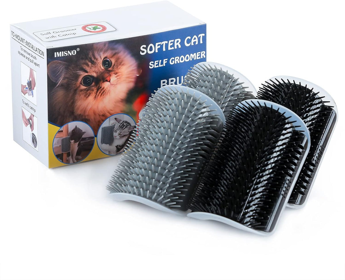 Cat Self Groomer with Catnip Pouch,Cats Corner Grooming for Kitten