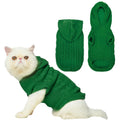 PUPTECK Winter Dog Cat Sweater Coat - Soft Cold Weather Clothes Knitwear for Kitties & Small Dogs Indoor Outdoor Walking Warm, Knitted Classic for Doggies Kitties Girls Boys, Pink M