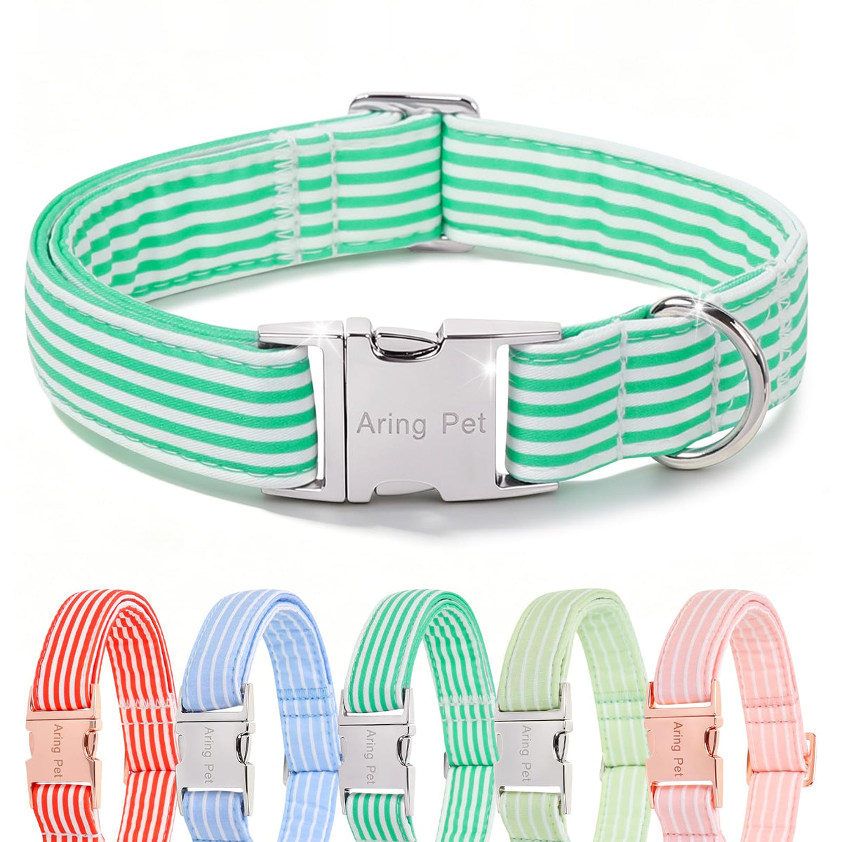 ARING PET Fall Dog Collar-Cotton Maple Leaves Dog Collar for Small Dogs, Adjustable Lightweight Dog Collars with Quick Release Buckle for Small Medium Large Dogs