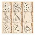 Wooden Snowflakes Ornaments Rustic Christmas Decorations for Tree Crafts