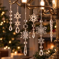 Crystal Ornaments for Christmas Tree Winter Wonderland Decorations