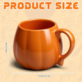 1 Pcs 14 oz Pumpkin Mug Ceramic Coffee Mug Fall Halloween Thanksgiving Autumn Pumpkin Shape Cup with Handle for Halloween Party Decoration