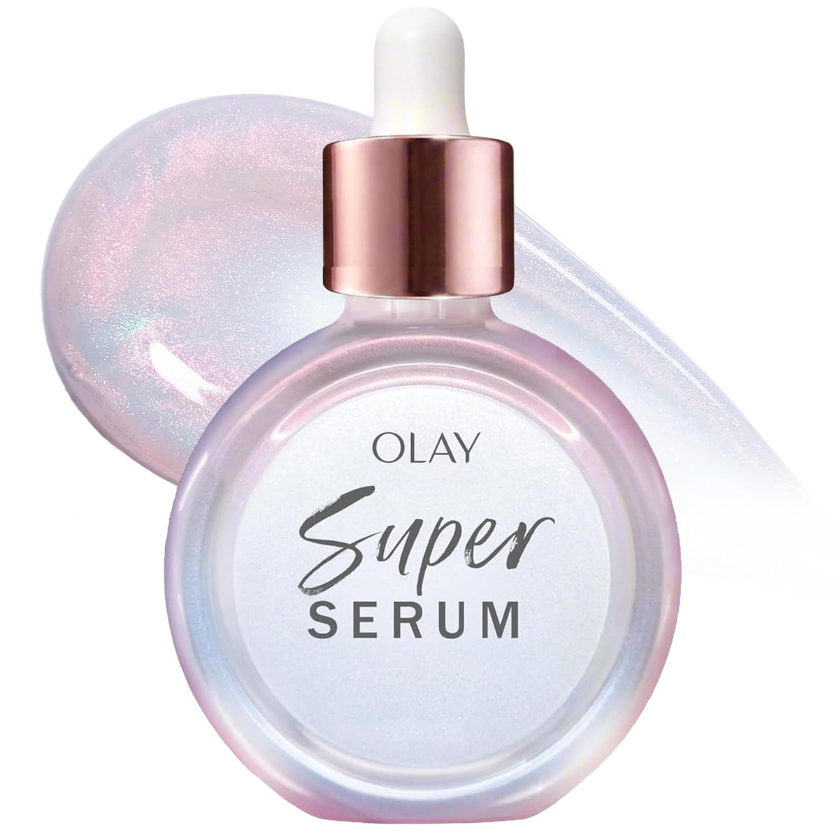 Olay Super Serum - Glow Serum for Face - Activated Niacinamide, Vitamin C & E, Collagen Peptide, AHA - 5-in-1 Benefits - Brightens, Hydrates, Smooths, Firms, Evens Tone, Proactive Anti-Aging, 1.0 Oz