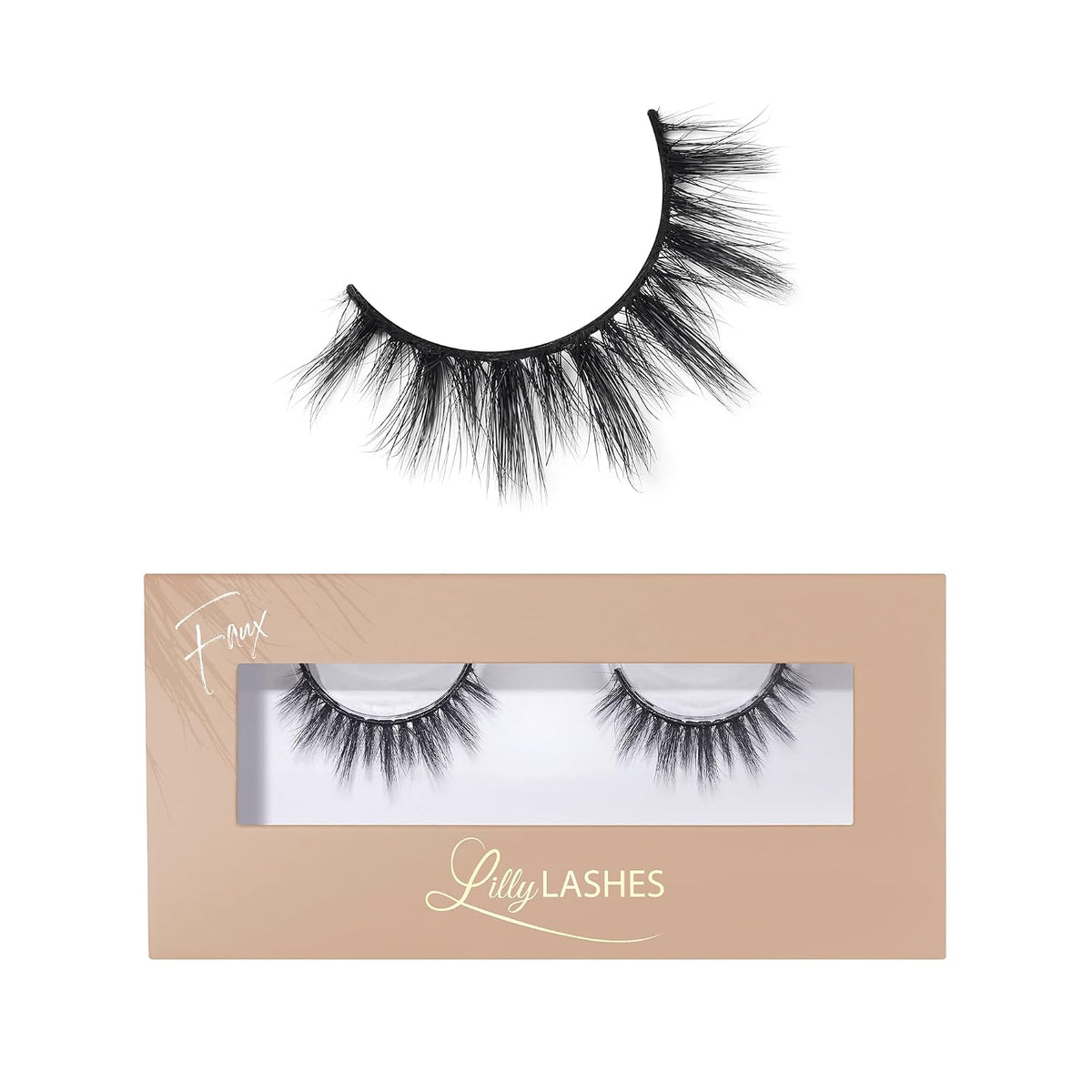 Lilly Lashes Everyday Miami Natural Lashes, Faux Mink Natural Eyelashes, False Eyelashes Everyday Use, Individual Lashes Reusable up to 20x, No Lash Glue Included (13mm)
