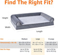 Amazon Basics Living Room Couch Dog Bed with Premium Foam, Non-Slip Bottom, Removable Washable Cover, Pressure-Relief Support for Dogs up to 55lbs, Large (36" x 27"), Grey