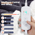 Wearable Heated Blanket with Foot Pocket, Electric Wearable Throw Blanket with Sleeves, Hood, Portable Heated Blanket with 8 Heat Settings, 1-10 Hours Auto Shut-off, Gift for Family, Friends, 50*70"