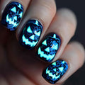 Pink Halloween Press on Nails Long Coffin Fake Nails Cute Ghost Bat Spider Web Design Glossy Acrylic Nails Reusable Stick on Nails Full Cover Artificial Nails Halloween Costume Party Daily Nail Decor