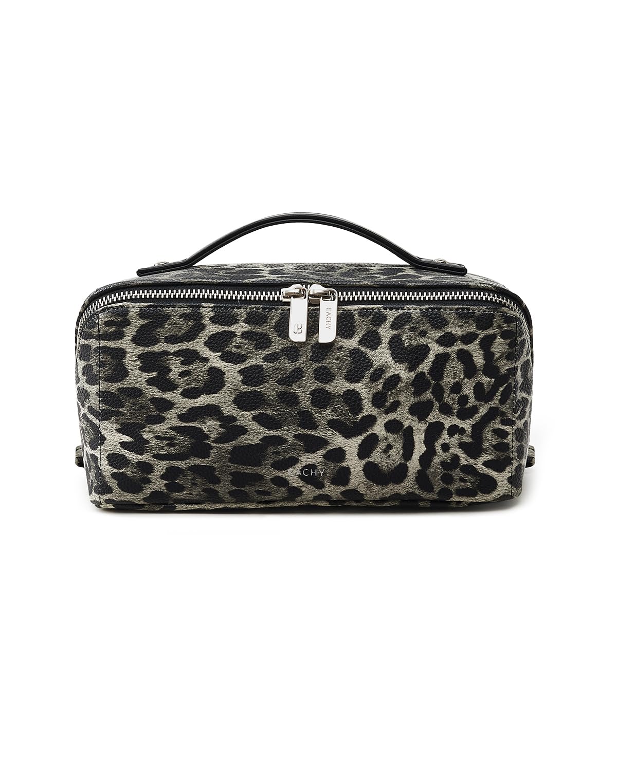 EACHY Travel Makeup Bag, Large Capacity Cosmetic Bag for Women, Waterproof PU Leather, Flat Open Portable Toiletry Bag for Skincare, Brushes & Travel Essentials