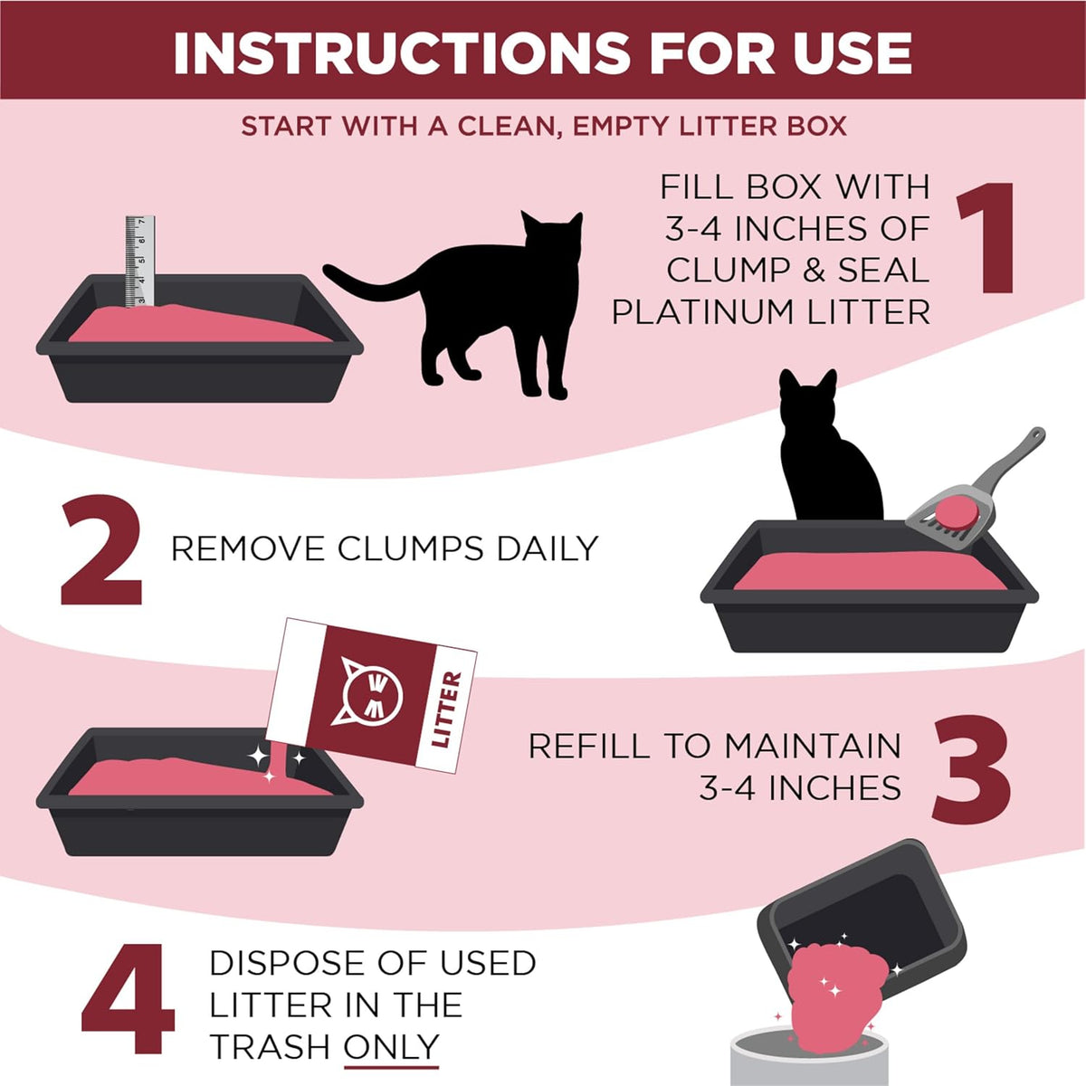 ARM & HAMMER Clump & Seal Platinum Clumping Cat Litter, Online Only, 37 Lbs | Clumping Litter, Rock-Hard Clumps, Baking Soda Odor Eliminators, 14-Day Odor Control