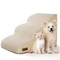 Aodisman Dog Stairs for Small Dogs and Cats,3-Step Pet Ramp for Bed & Couch | 15.7" H Non-Slip Sturdy Dog Steps with Curved Ramp for Senior,Short-Legged Dogs,Puppy and Cats to Reach Sofa or Chair,Grey