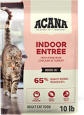 ACANA Dry Cat Food for Indoor Cats Indoor Entrée Chicken Turkey, 10lb Bag | Includes Probiotics, Digestive Health, Weight Management, Free-Run Poultry, World's Finest Ingredients