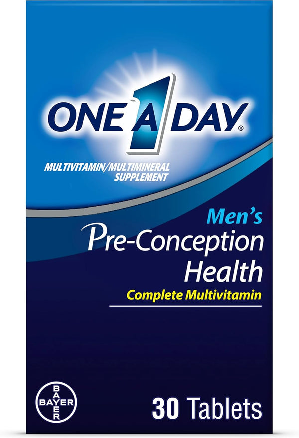 One A Day Men's Pre-Conception Health Multivitamin to Support Sperm Health, Supplement for Men with Vitamin C, Vitamin E, Selenium, Zinc, and Lycopene, 30 Count​