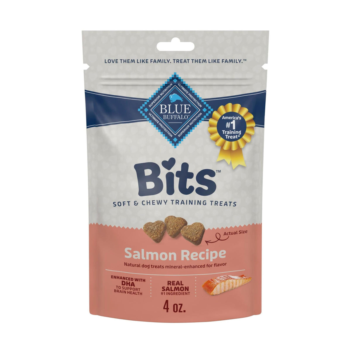 Blue Buffalo Bits Beef Soft & Chewy Dog Treats, Bite-Sized for Training, Made with Real Beef & Enhanced with DHA, Heart-Shaped Dog Treats, Made in the USA with Natural Ingredients, 19 oz.