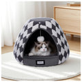 BALANCE Cat Beds for Indoor Cats, 2-in-1 Cat Bed Cave with Anti-Slip Bottom and Ultra-Soft Plush, Cozy Cats House Tent for Kittens and Small Dogs, 19 Inches, Blue