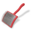 Chris Christensen Baby G Dog Slicker Brush for Dogs (Goldendoodles, Labradoodles, Poodles), Groom Like a Professional, Fluff Detangle Style, Saves Time Energy, Coral, Small