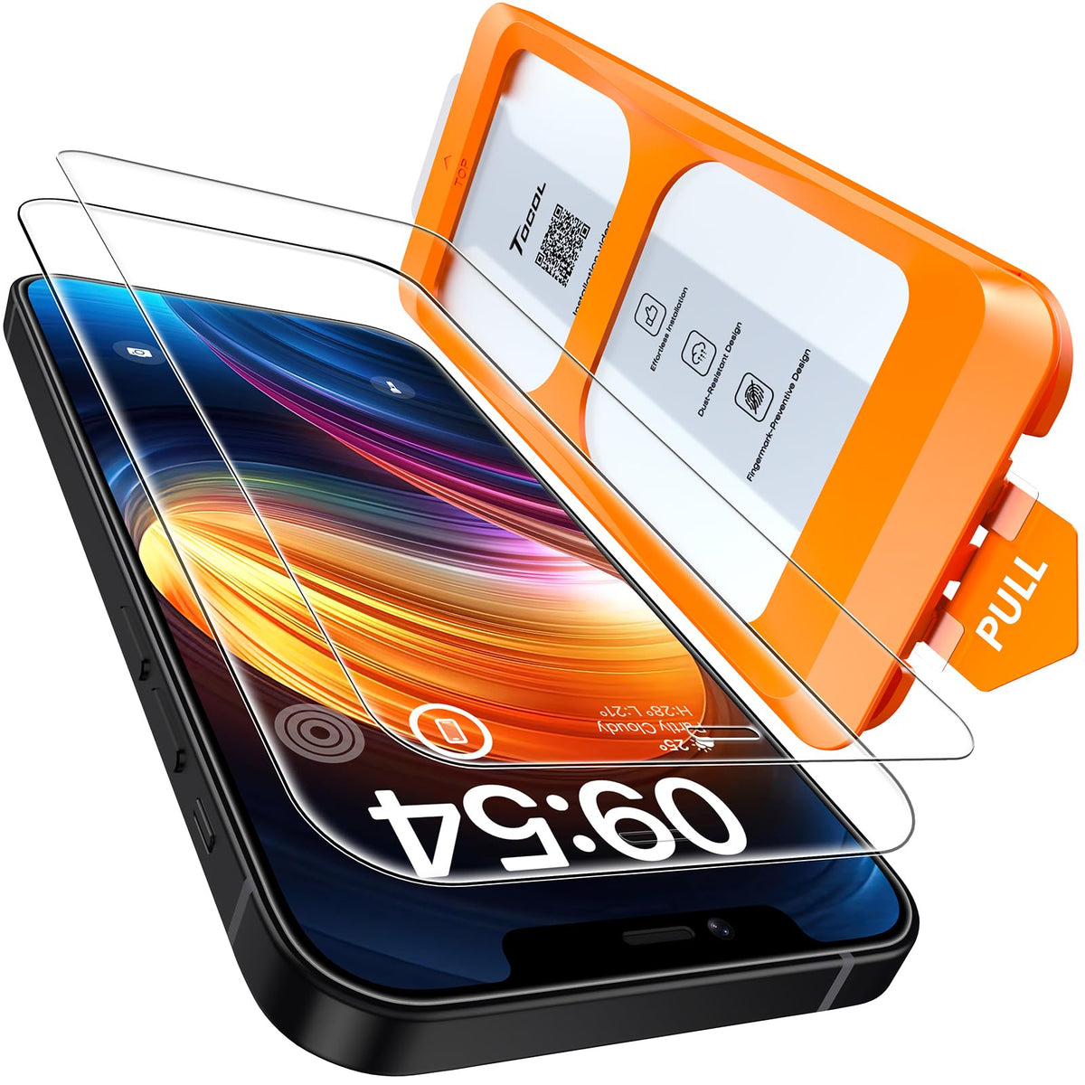 TOCOL for iPhone 15 Pro Screen Protector, Easy Installation