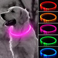 BSEEN Light Up Dog Collar - LED Dog Collar Rechargeable, Glowing Pet Collars for Small Medium Large Dogs, TPU Cuttable Lighted Puppy Collar, Safety Dog Lights for Night Walking (Green 70cm)