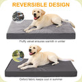 KSIIA Orthopedic Dog Crate Bed - Waterproof, Washable Dog Bed with Egg Crate Foam & Removable Cover, 35 x 22 Inch, Dark Gray