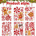DULEFUN Christmas Window Clings, Gingerbread Man Candy Window's Stickers