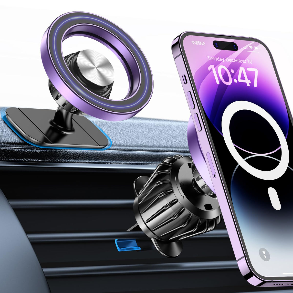 Kaistyle for Magsafe Car Mount【Strong Magnet】 Magnetic Phone Holder for Car Phone Holder Mount Dash Mounted Holders Phone Holders for Your Car Accessories for Women Men for iPhone 18 Pro Max 17 16 15