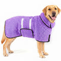 Dog Bathrobe, Super Absorbent for Small to Large Dogs, Dark Blue XL | Dog Robes with Soft Fleece, Warm & Cozy, Adjustable Fit, and Quick Drying Coat for Baths Swimming and Grooming