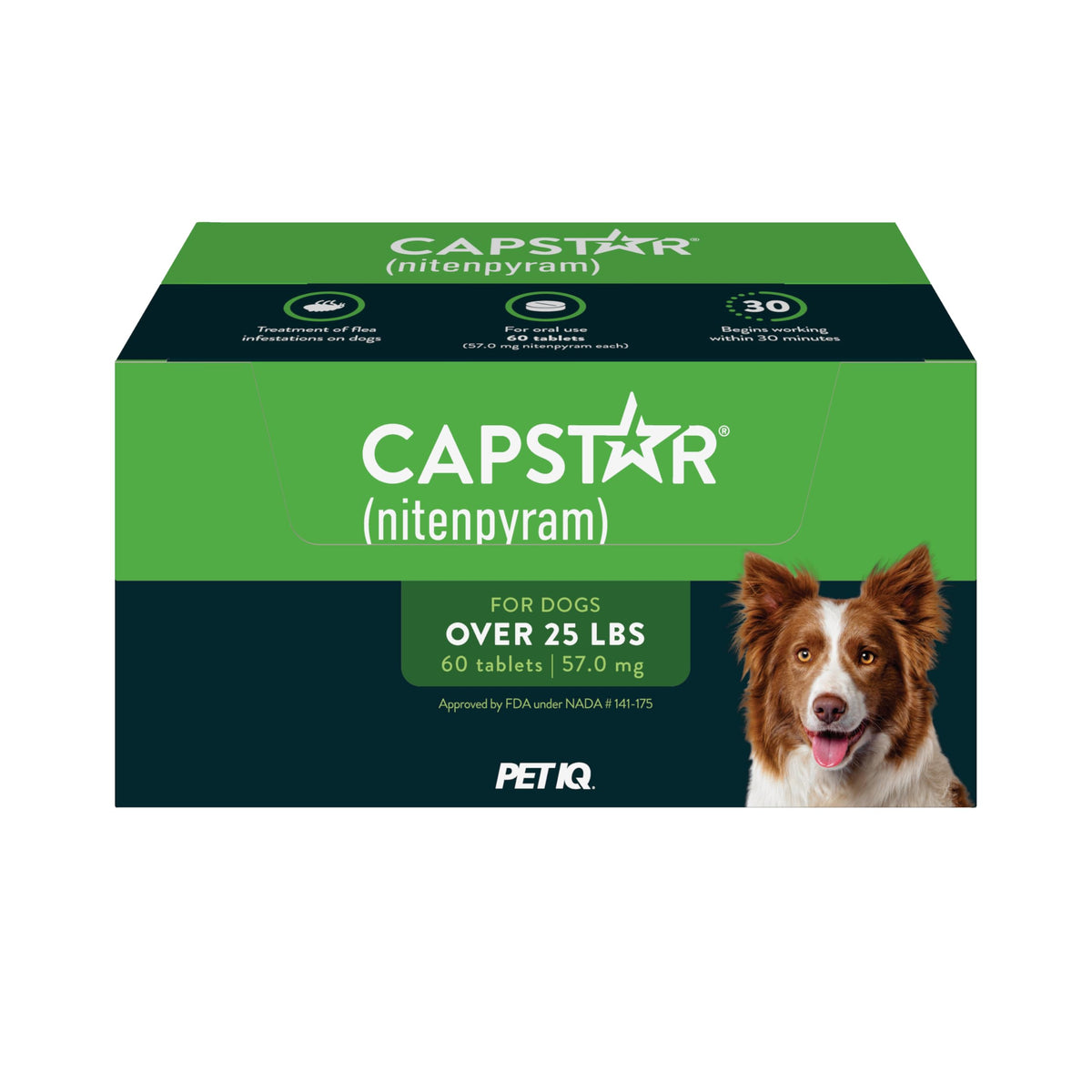 Capstar (Nitenpyram) Fast-Acting Oral Flea Treatment for Dogs 2-25 Lbs, Vet-Recommended Medication Tablets, Flea Tablets for Dogs Start Killing in 30 Minutes, 6 Doses