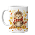Hyturtle Fall Cat Maple Leaves Coffee Mug with Spoon Gifts on Birthday