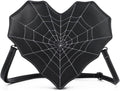 Gothic Purses for Women, Heart Shaped Shoulder Bag, Gothic Spider Web Backpack Purse, Halloween Goth Crossbody Bags
