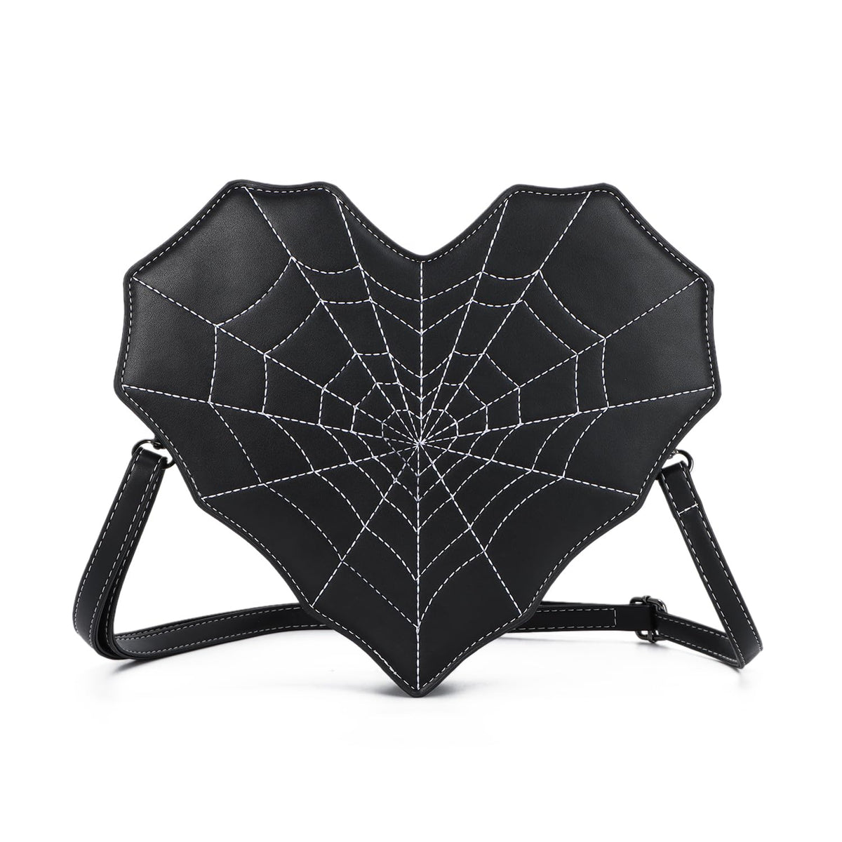 Gothic Purses for Women, Heart Shaped Shoulder Bag, Gothic Spider Web Backpack Purse, Halloween Goth Crossbody Bags