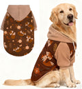 EXPAWLORER Fall Dog Hoodie,Soft Dog Sweater,Winter Autumn Fleece Sweatshirt with Pattern,Pet Clothes Outfits for Puppy,Cat, Small Medium Large Dogs