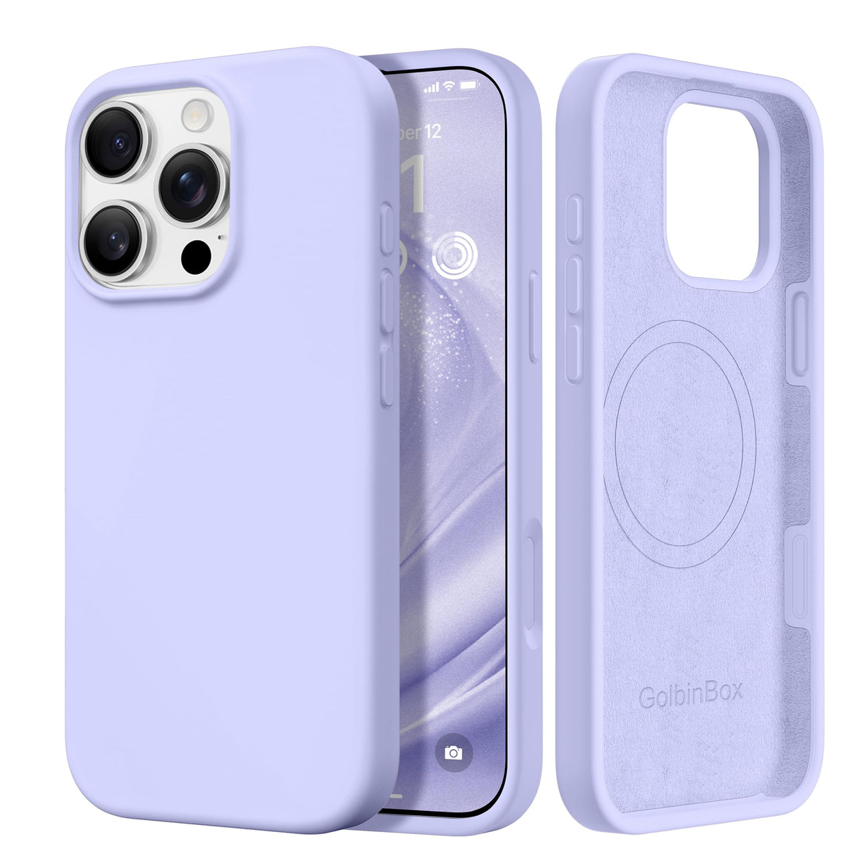 GolbinBox Magnetic for iPhone 16 Pro Max Case, Silicone Cover, Chalk Pink