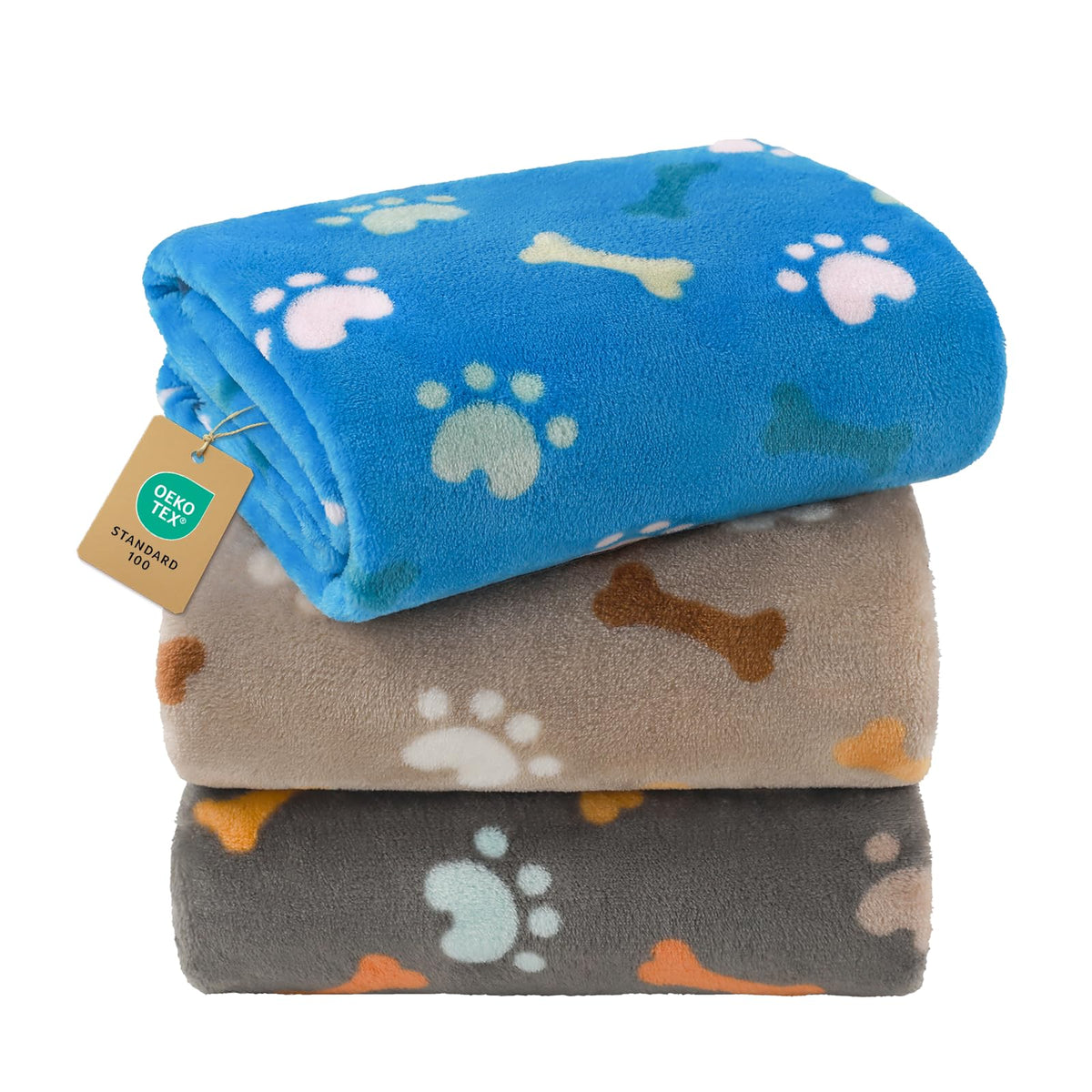 Luciphia 3 Pack Cute Cat Blankets Cozy Small Throw for Pet Puppy,23"x16"