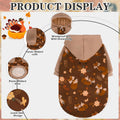 EXPAWLORER Fall Dog Hoodie,Soft Dog Sweater,Winter Autumn Fleece Sweatshirt with Pattern,Pet Clothes Outfits for Puppy,Cat, Small Medium Large Dogs