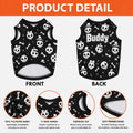 Personalized Halloween Dog Shirt, Custom Pet Shirt with Name, Pumpkin Bat Spider Web Dog Costume